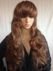 dámská tmavě hnědá vlnitá paruka 70 cm RU