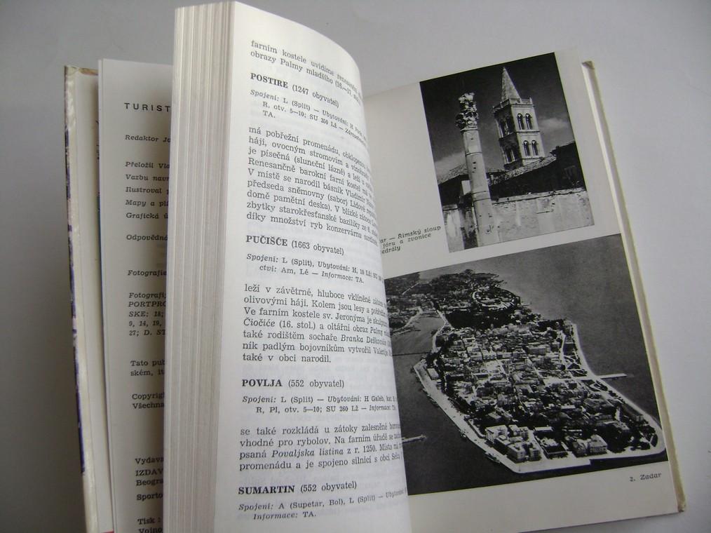 DALMÃCIE turistickÃ½ prÅ¯vodce JugoslÃ¡vie (1965, mapky, informace, fotografie)
