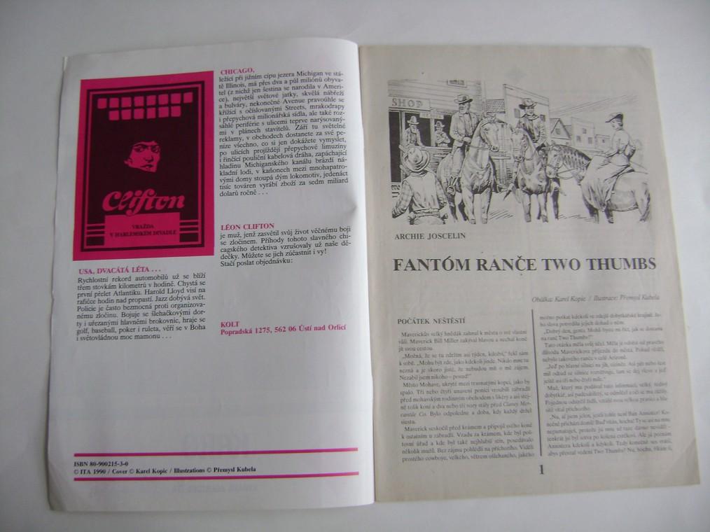 Archie Joscelin: FANTOM RANÄE TWO THUMBS - edice KARO (kapesnÃ­ romÃ¡ny) 1990