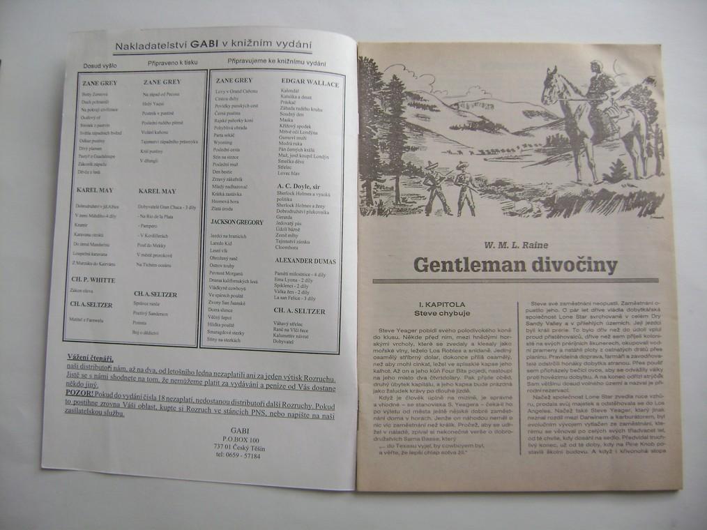 W. M. L. Raine: GENTLEMAN DIVOÄINY - edice Rozruch Ä. 17, vyd. Gabi 1993