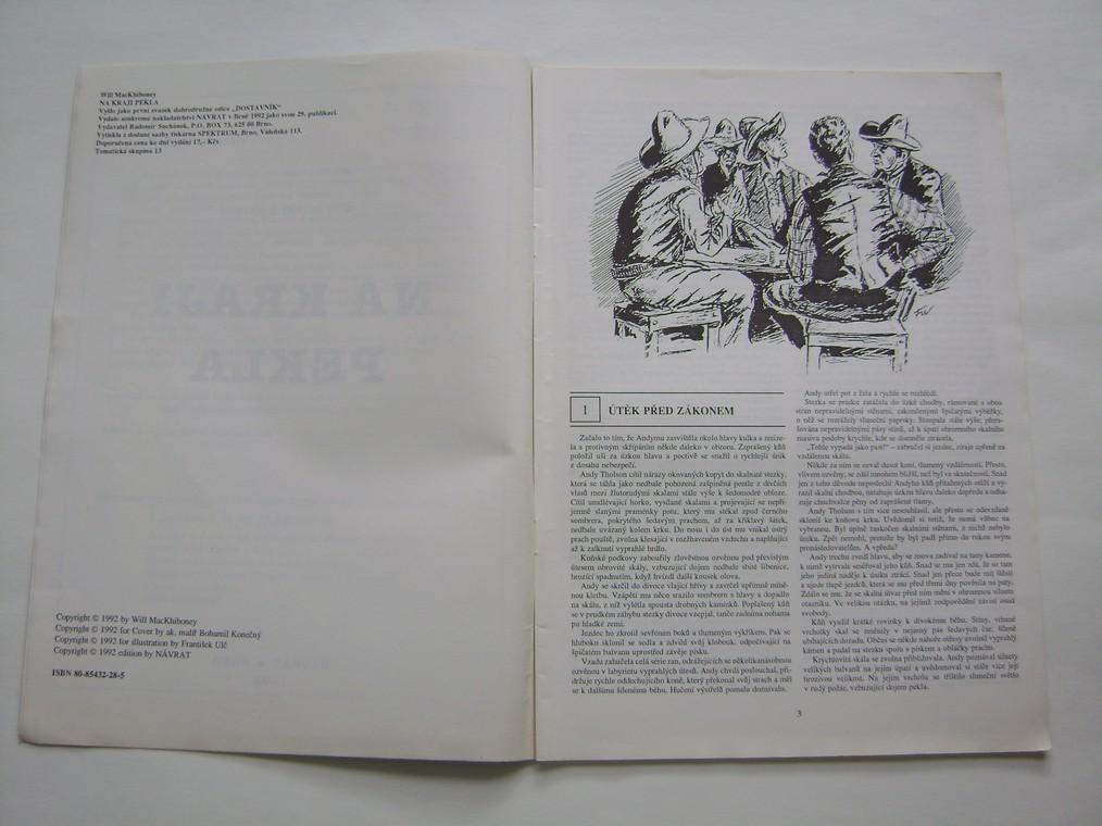 Will MacKhiboney: NA KRAJI PEKLA - edice DostavnÃ­k Ä. 1 / 1992 - vzadu komiks Pustina supÅ¯