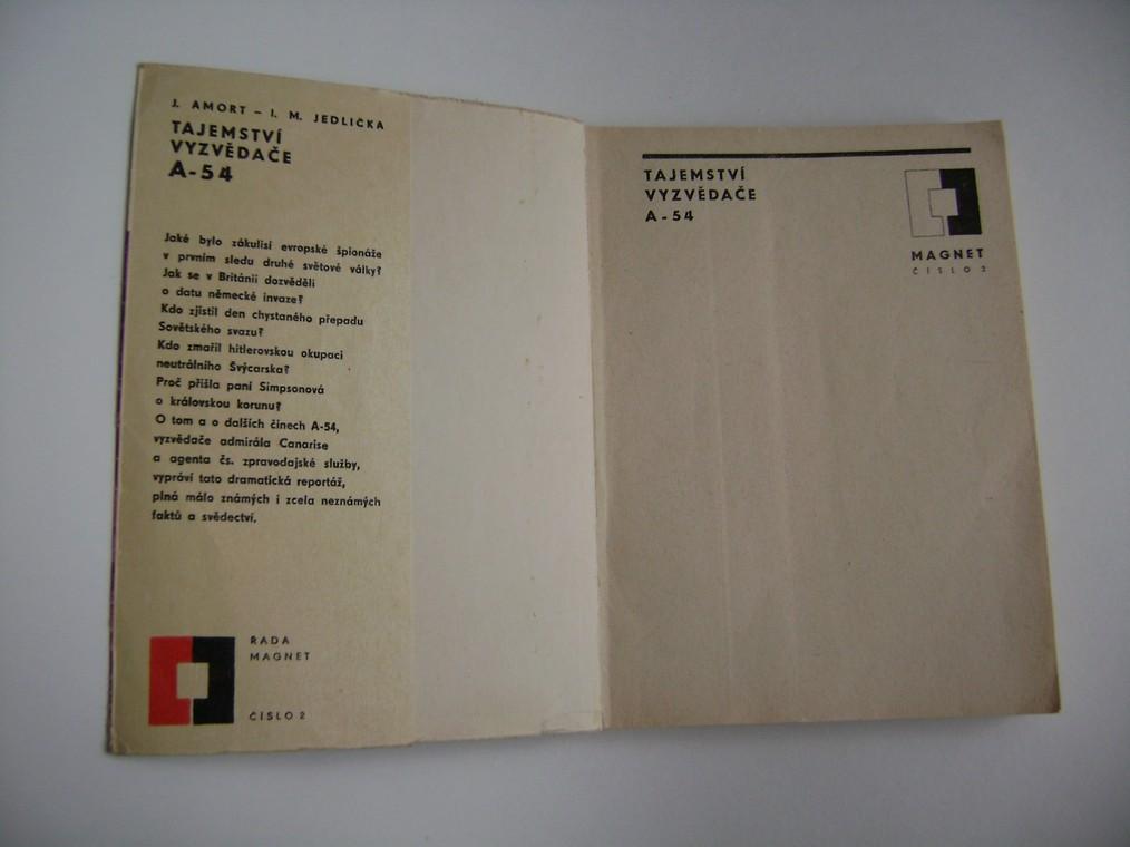 ÄestmÃ­r Amort, I. M. JedliÄka: TAJEMSTVÃ VYZVÄDAÄE A-54 (Magnet Ä. 2/1965)