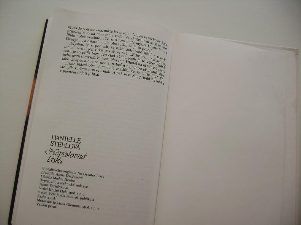 Danielle SteelovÃ¡: NEVÃSLOVNÃ LÃSKA (1994)
