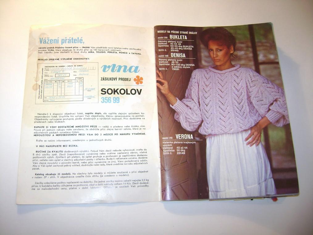 VLNAP Nejdek - ZÃ¡silkovÃ½ katalog Ä. 9/1986 - vzorky vlna