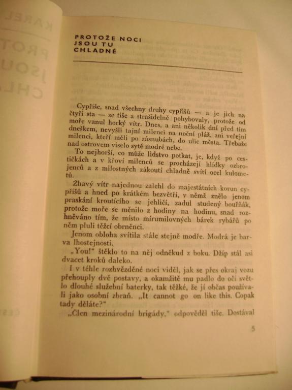 Karel FabiÃ¡n: PROTOÅ½E NOCI JSOU TU CHLADNÃ (vyd. 1977, povÃ­dky)