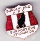 Anglická 1. soutěž: Sunderland  SC, smaltovaný, brooch pin, 25 x 23 mm, bronzový