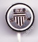 německá 2. soutěž: ETB Schwarz Weiß Essen, smaltovaný, stick pin, 11 mm