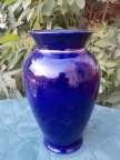 KOBALTOVA VAZA KERAMIKA KYTICE KVETINY DEKORACE DAREK 