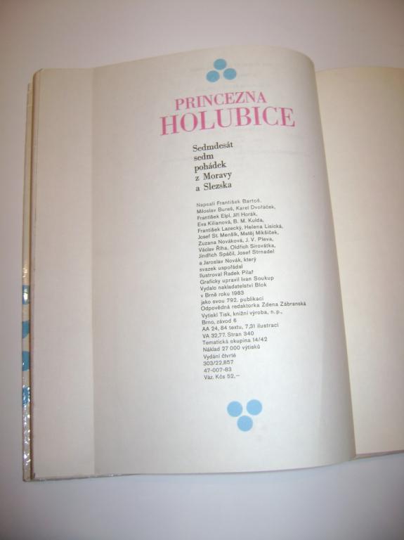 PRINCEZNA HOLUBICE - SedmdesÃ¡t sedm pohÃ¡dek z Moravy a Slezska (1983) (A)