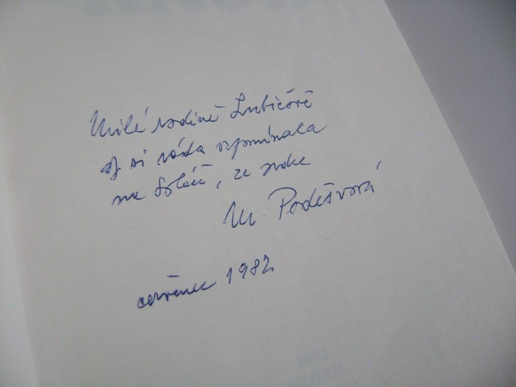Marie PodeÅ¡vovÃ¡: MAPY RÃJE - podpis a vÄnovÃ¡nÃ­ autorky (1981) (A)