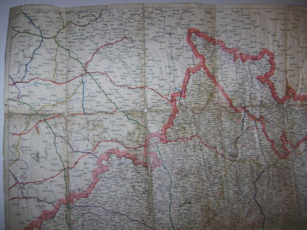 SilniÄnÃ­ mapa Moravy a Slezska 1936 nÃ¡kl. L. Å vÃ­kala v MladÃ¡ Boleslav (A)