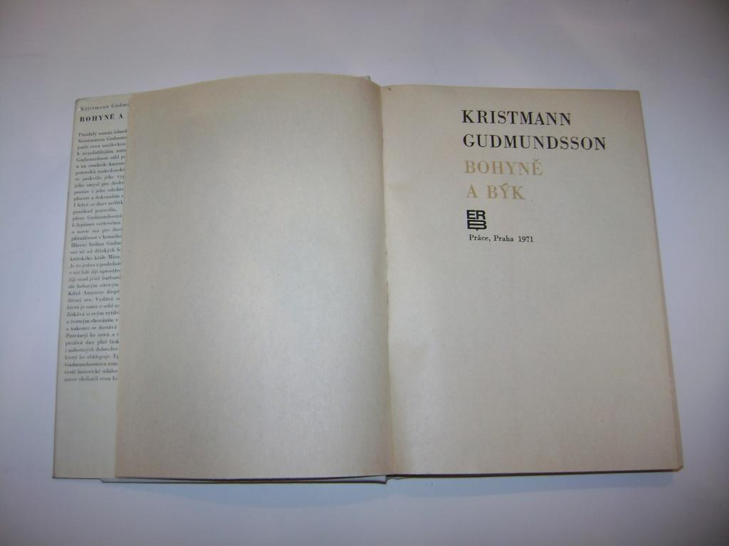  Kristmann Gudmundsson: BOHYNÄ A BÃK (1971, epickÃ½ pÅÃ­bÄh) (A)