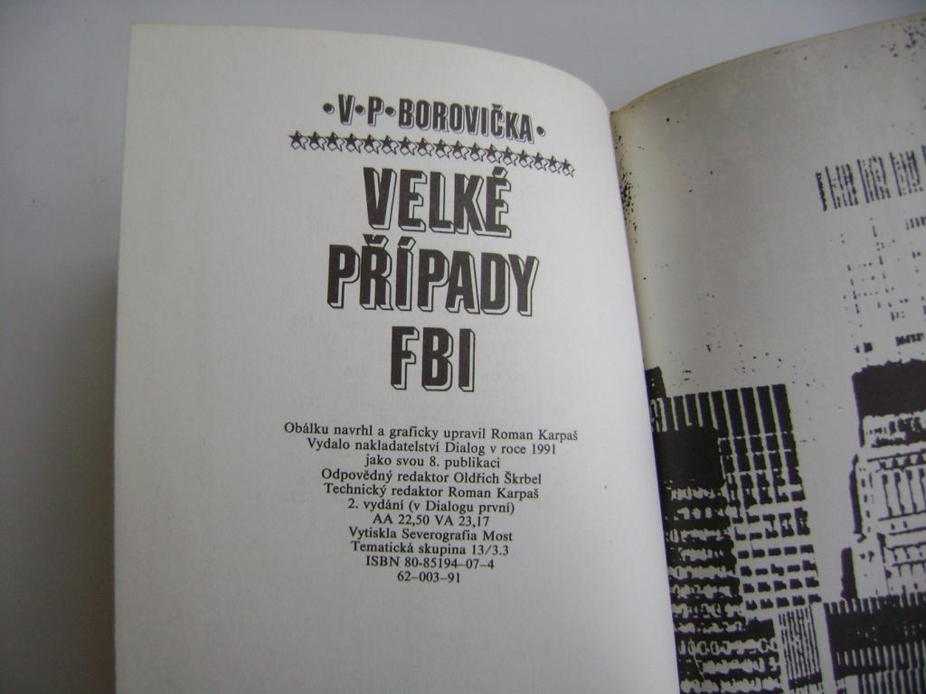 V. P. BoroviÄka: VELKÃ PÅÃPADY FBI (1991) (A)