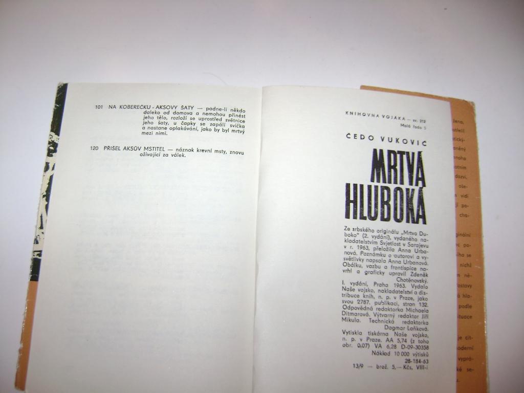Äedo VukoviÄ - MrtvÃ¡ hlubokÃ¡ (1963, vÃ¡leÄnÃ½ romÃ¡n) (A)