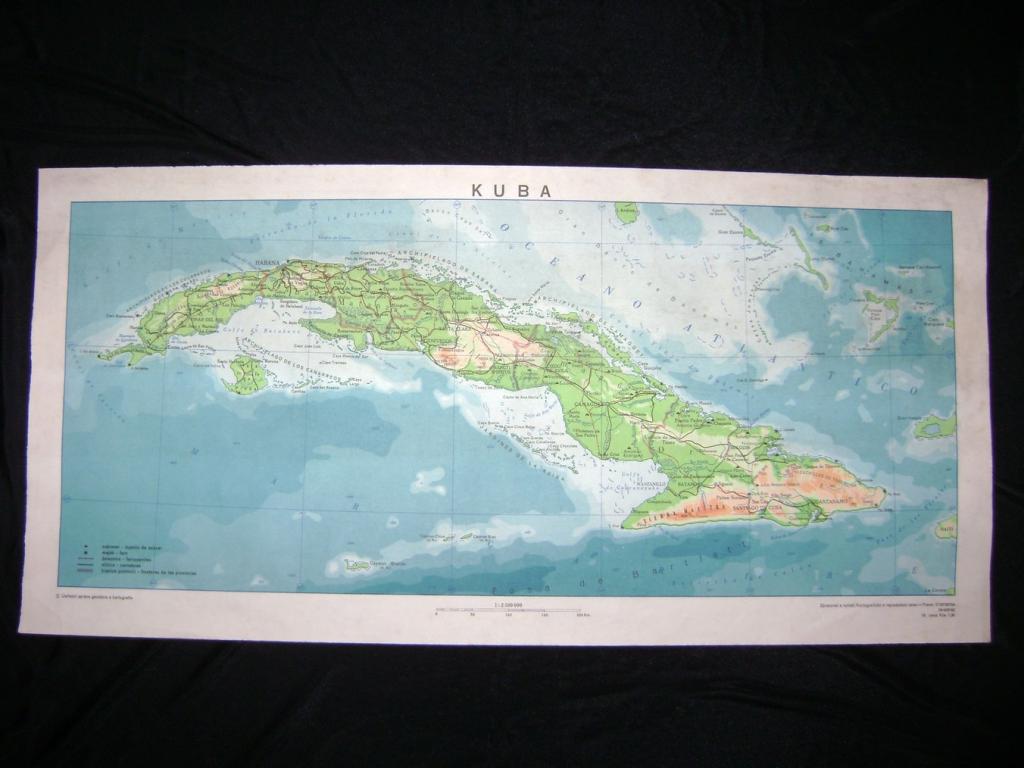 KUBA - starÃ¡ mapa z r. 1962 (A)