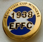 Skotská 1. soutěž: East Fife  FC, Scottish Cup Winners 1938, smaltovaný, brooch pin
