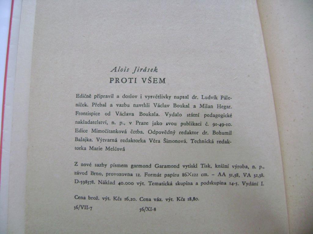Alois JirÃ¡sek: Proti vÅ¡em (1960) (A)