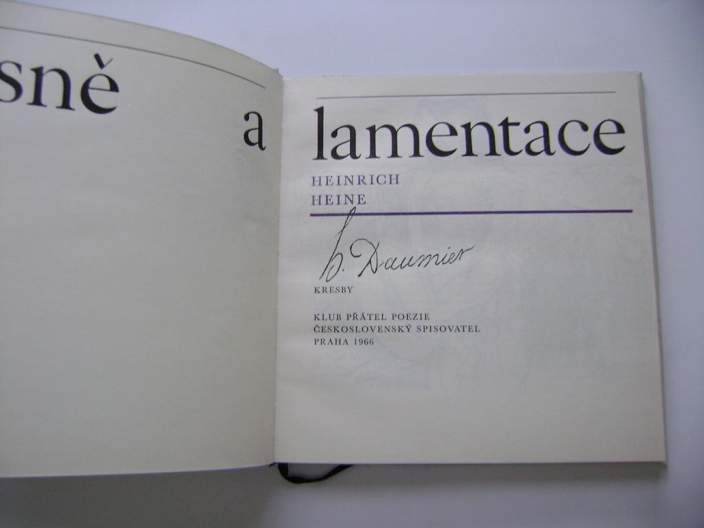 Heinrich Heine: PÃSNÄ A LAMENTACE (1966) (A)