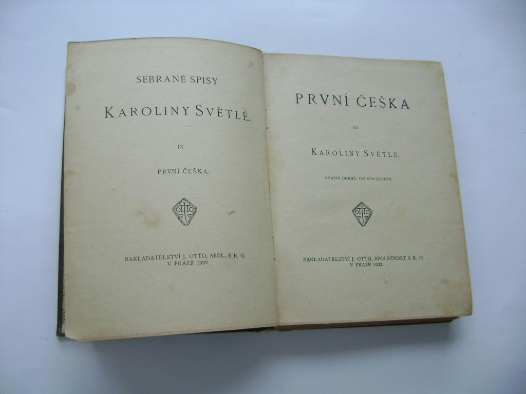 Karolina SvÄtlÃ¡: PrvnÃ­ ÄeÅ¡ka (Otto, 1922) (A)