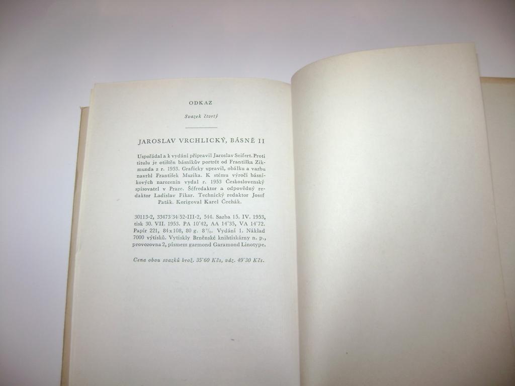 Jaroslav VrchlickÃ½: BÃSNÄ (1953) (A)