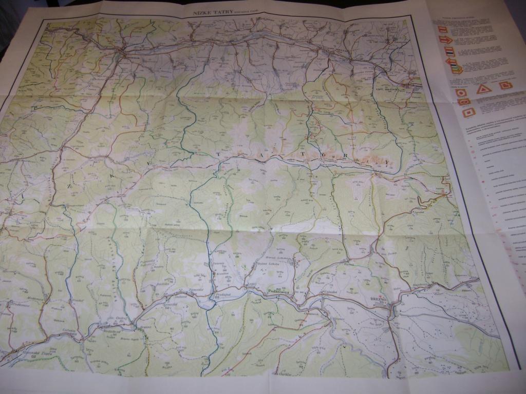 Turistická mapa Nízke Tatry - Západna časť 1957 (S)