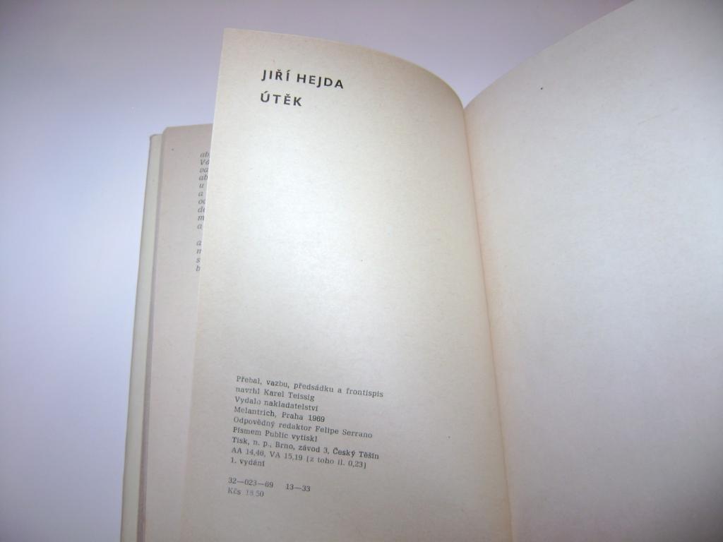 Jiří Hejda: Útěk (1969) (A)