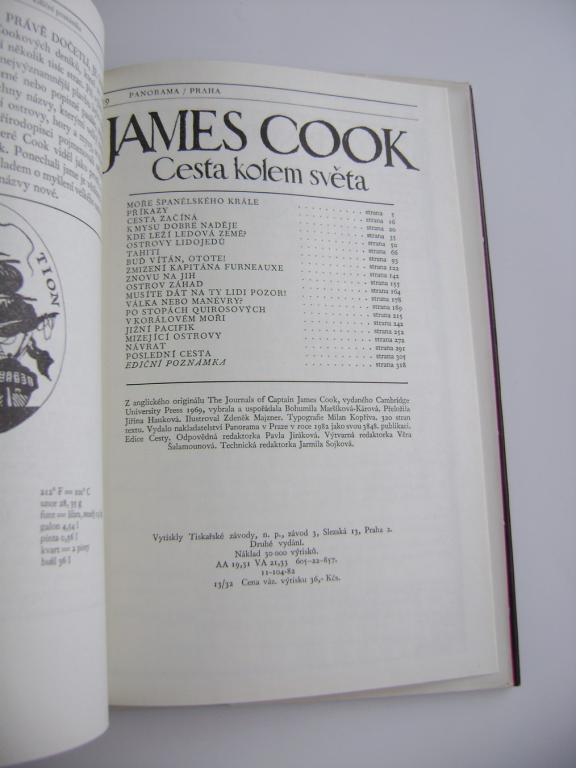 James Cook: CESTA KOLEM SVĚTA (1982) (A)