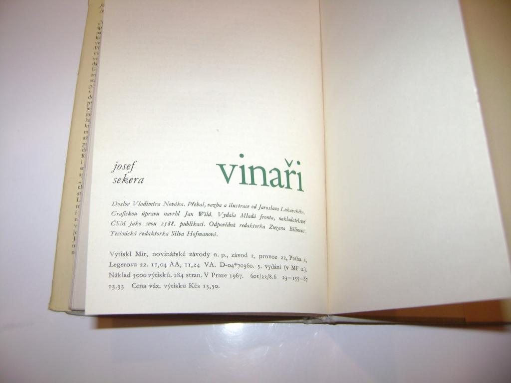 Josef Sekera: Vinaři (1967) (A)