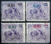 FRANCOUZSKÁ GUYANA: MiNr.94-97 Great Anteater, přetisk, komplet serie ** 1922 /4ks/