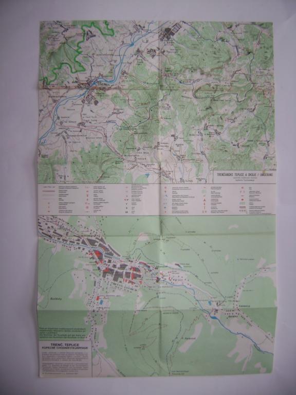 J. Šípoš: Trenčianske Teplice - průvodce, mapa (1987) (A)