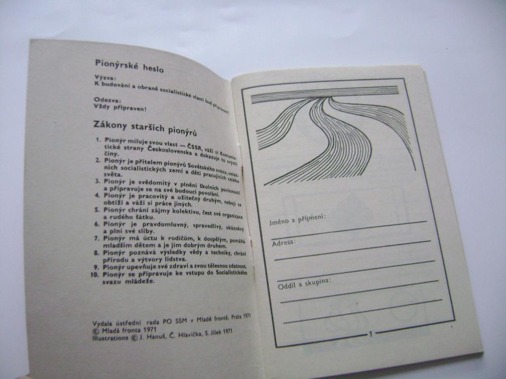 Zápisník cest 1971 - pionýr (A)