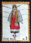 ŘECKO: MiNr.1099 Woman, Island of Nisyros 3Dr, Greek Regional Costumes Issue 1972