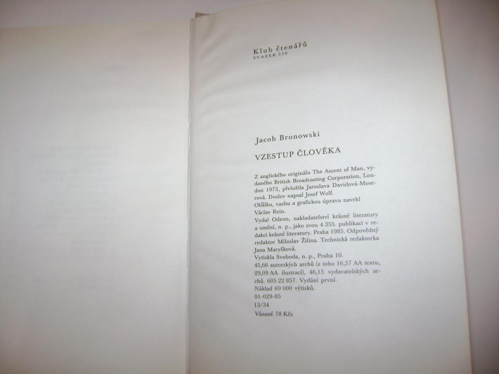 Jacob Bronowski - Vzestup člověka (1985) (A)