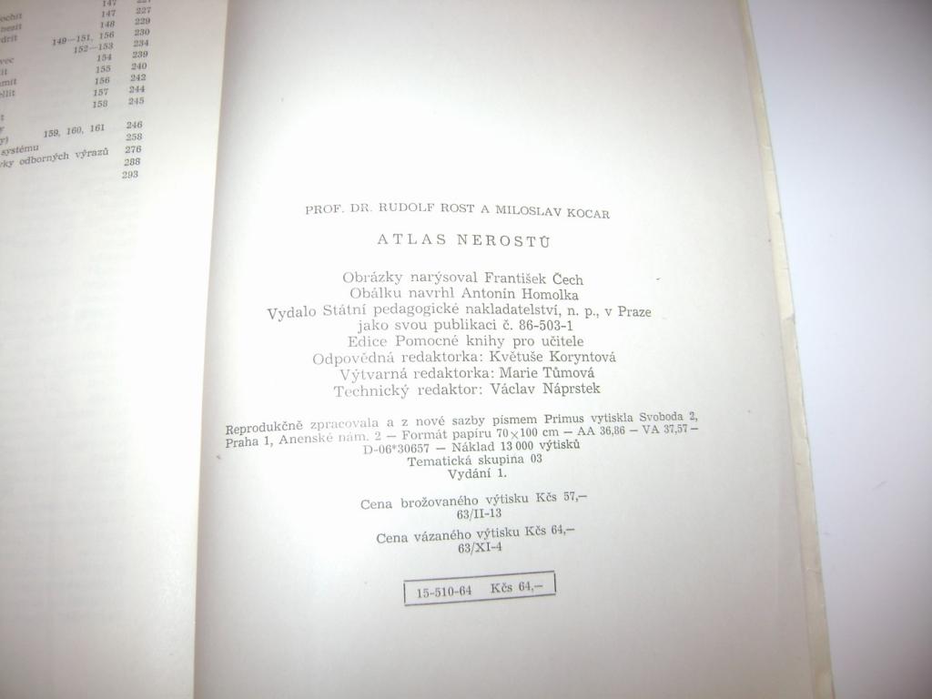 R. Rost, M. Kocar - Atlas nerostů (1964) (A)