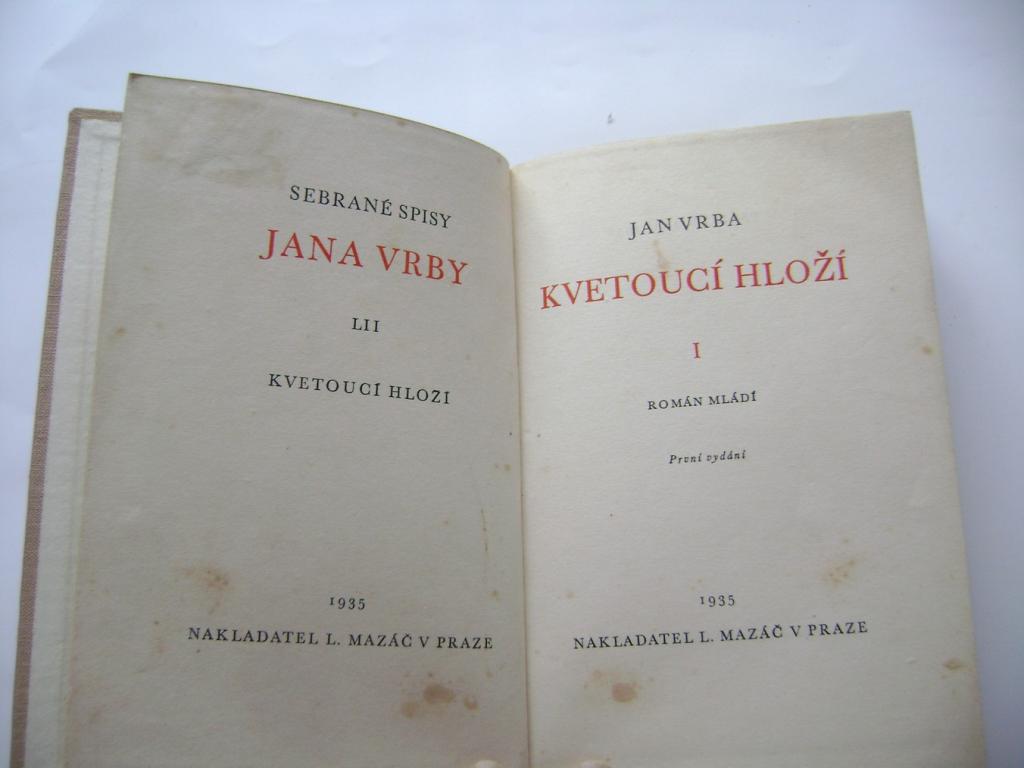 Jan Vrba - Kvetoucí hloží I. díl (1935) (A)