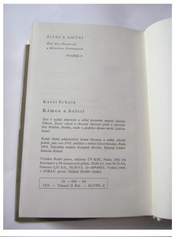 Karel Schulz - Kámen a bolest (1964) (A)