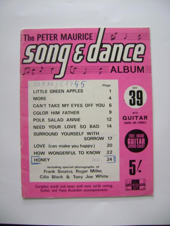 Peter Maurice SONG - DANCE album 39 noty kytara (A)