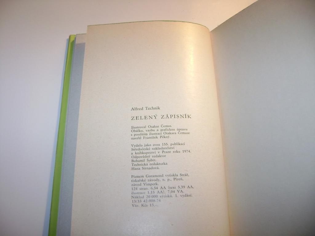Alfred Technik - Zelený zápisník (1974) (A)
