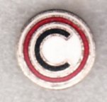 německá 2. soutěž: Concordia Hamburg, smaltovaný, stick pin, 10 mm