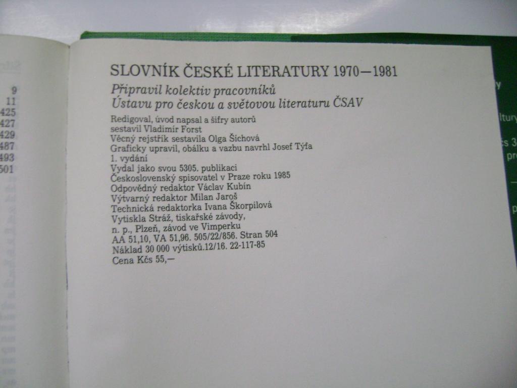 Slovník české literatury 1970-1981 (1985) (A)