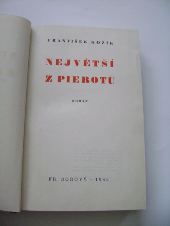 František Kožík: Největší z pierotů (1948) (A)