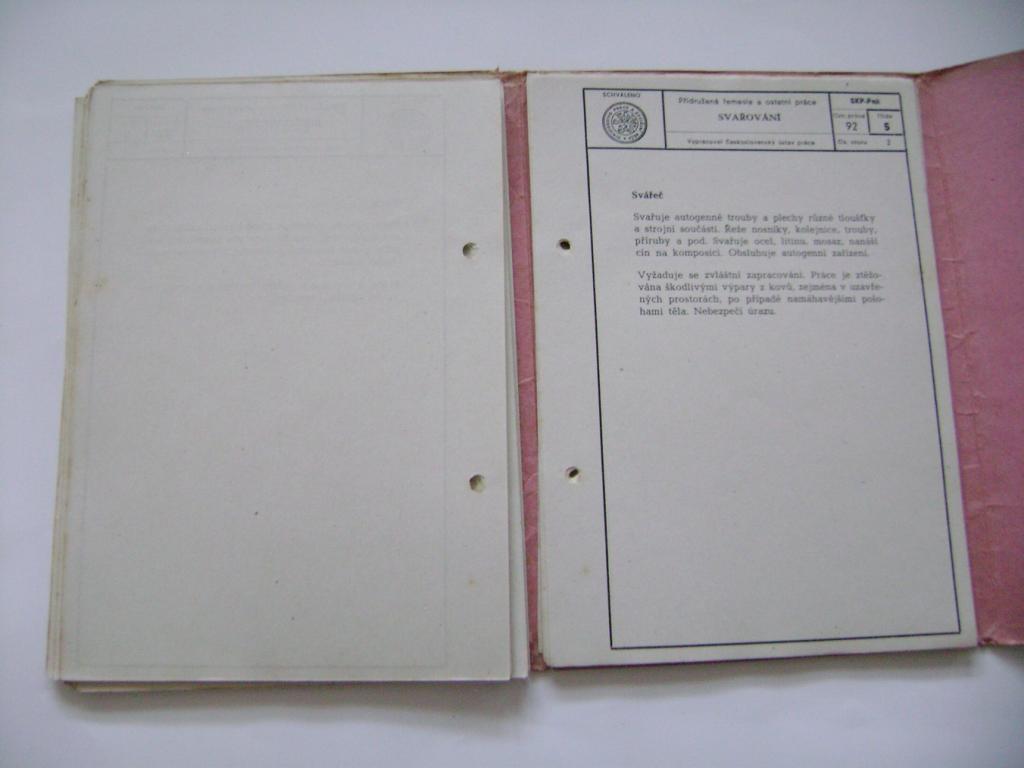 Státní katalog prací - PEKÁRNY (1951) (A)