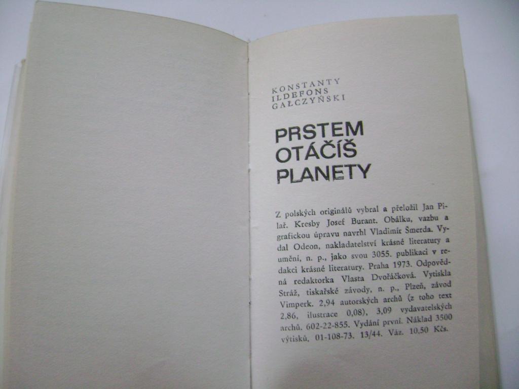  Konstanty Ildefons Gałczyński: Prstem otáčíš planety (1973) (A)