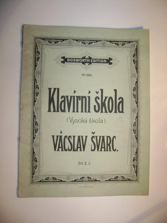 Vácslav Švarc: Klavírní škola (Bosworth edition) staré noty (A)