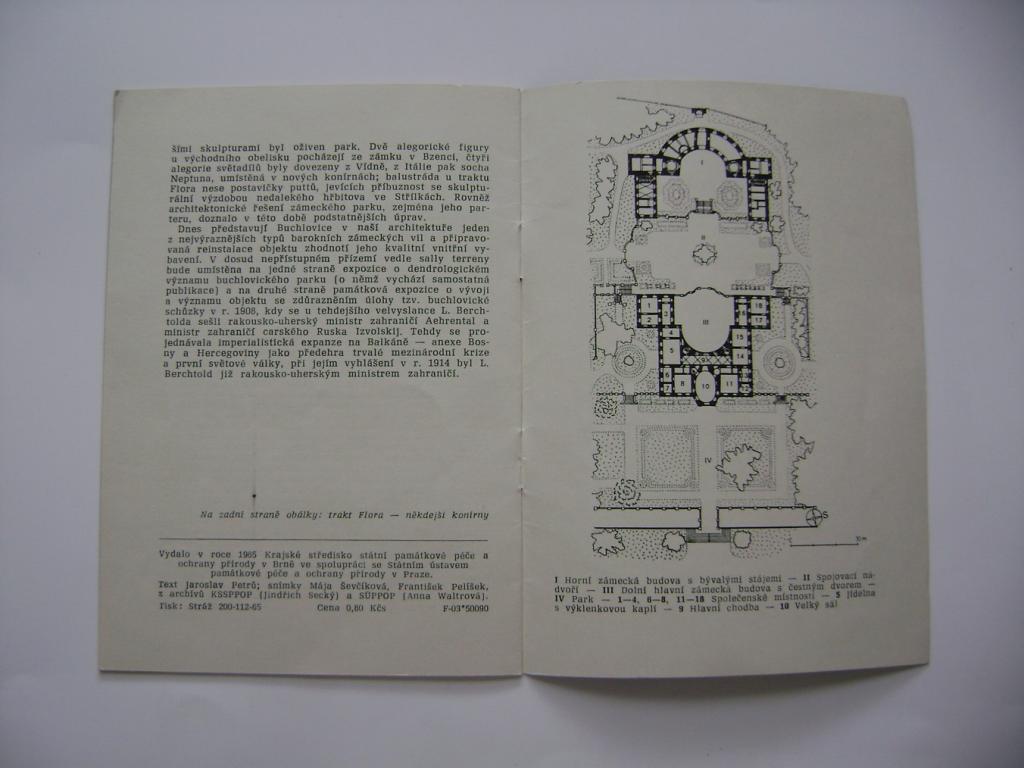 Zámek Buchlovice brožurka 1965 (A)