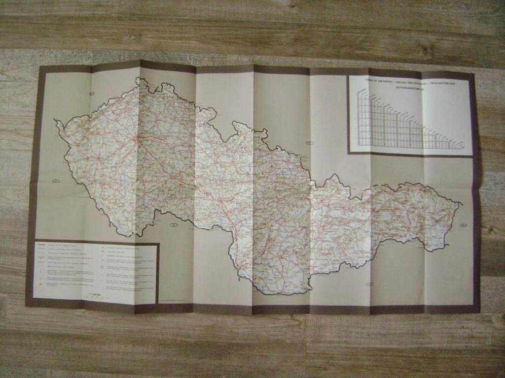 Československo silniční mapa 1982 (A)