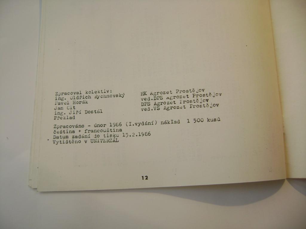 Přihnojovací zařízení APZ-111 seznam dílů Agrozet 1986 (A)