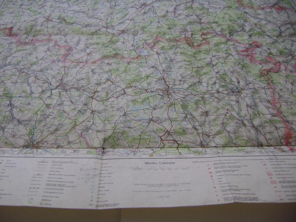 Žďárské vrchy turistická mapa 1958 (A)