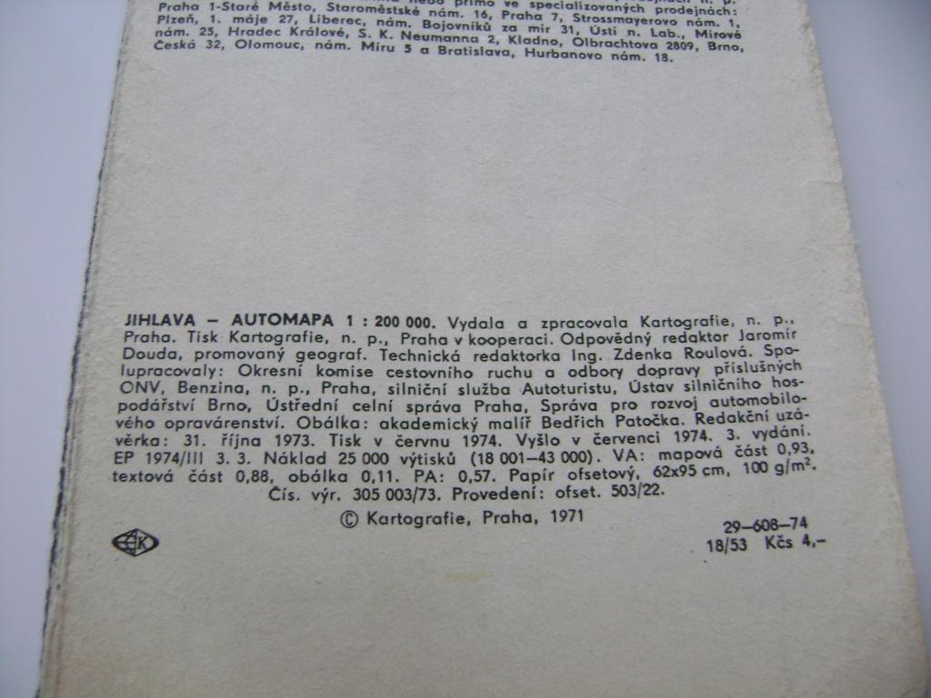 Automapa Jihlava r. 1971 (A)
