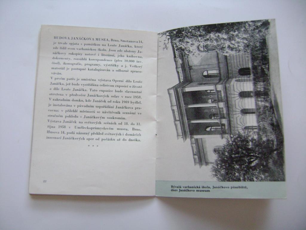 Oslavy Leoše Janáčka 1958, brožurka, fotografie (A)